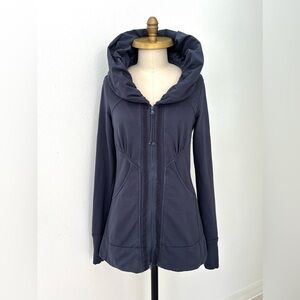 Prairie Underground Mid-Victorian Zip Hoodie Dark Blue Organic Cotton Cult M